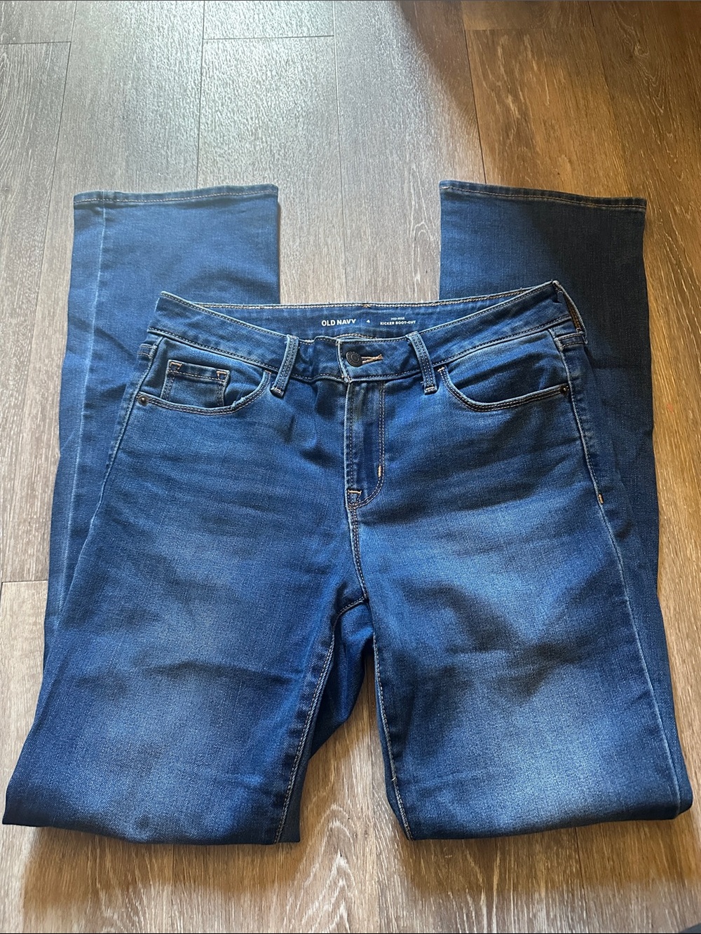 Old Navy Women's Dark Wash Boot-cut Jeans - Indigo Blue